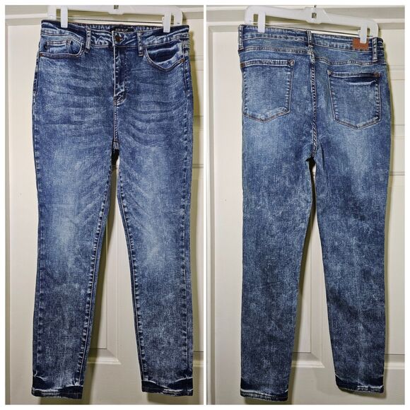 JUDY BLUE HI-WAIST ACID WASH SKINNY- 88158 Size 11 / 30 - Picture 1 of 10